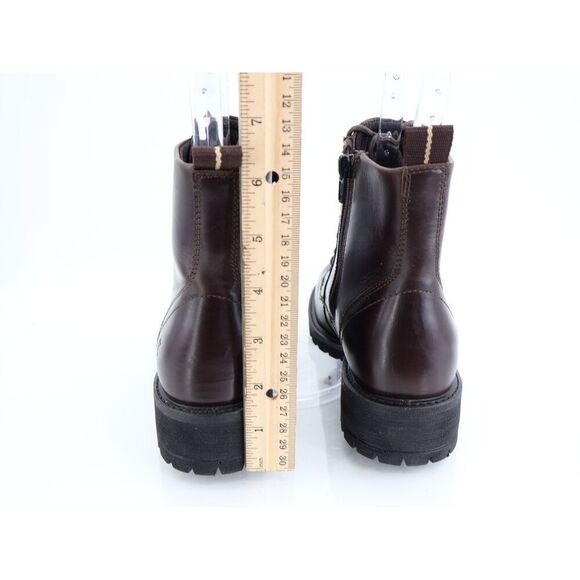 Ecco Elaina Street Combat Ankle Boot Women Size 6 / 6.5 Brown Leather Lace UP - Picture 4 of 13